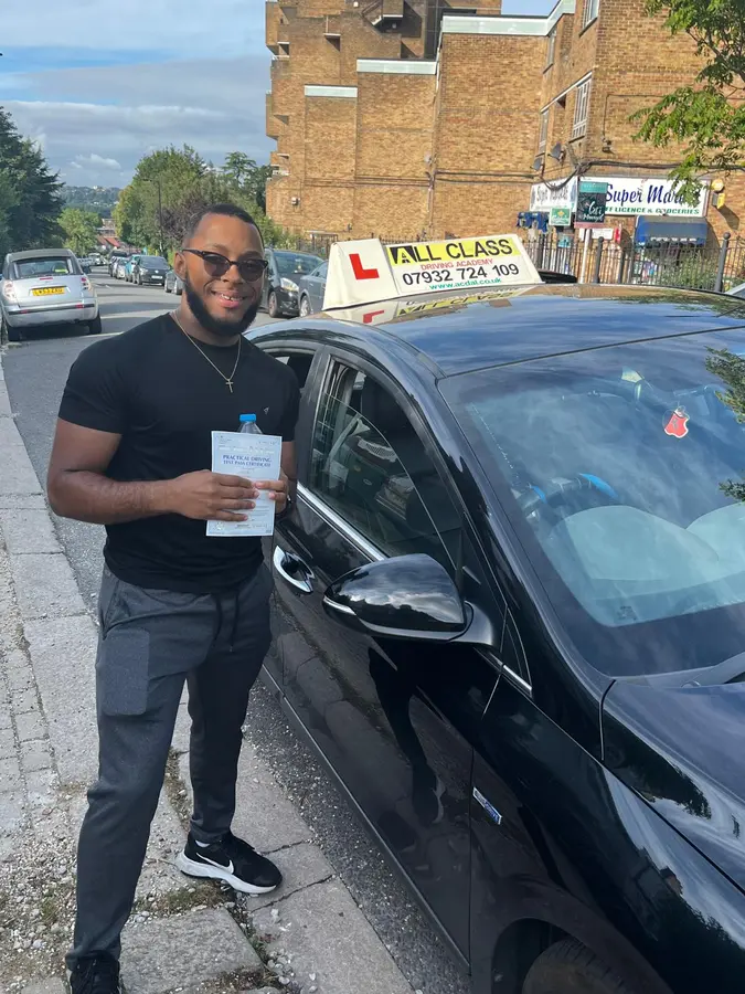 ACDAL learner celebrating a practical driving test pass 5