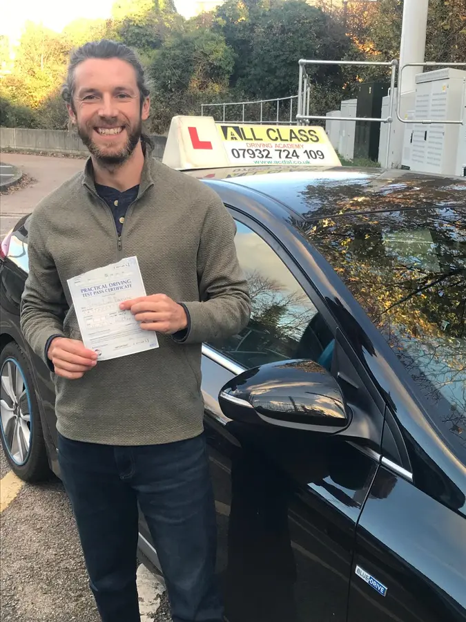 ACDAL learner celebrating a practical driving test pass 34